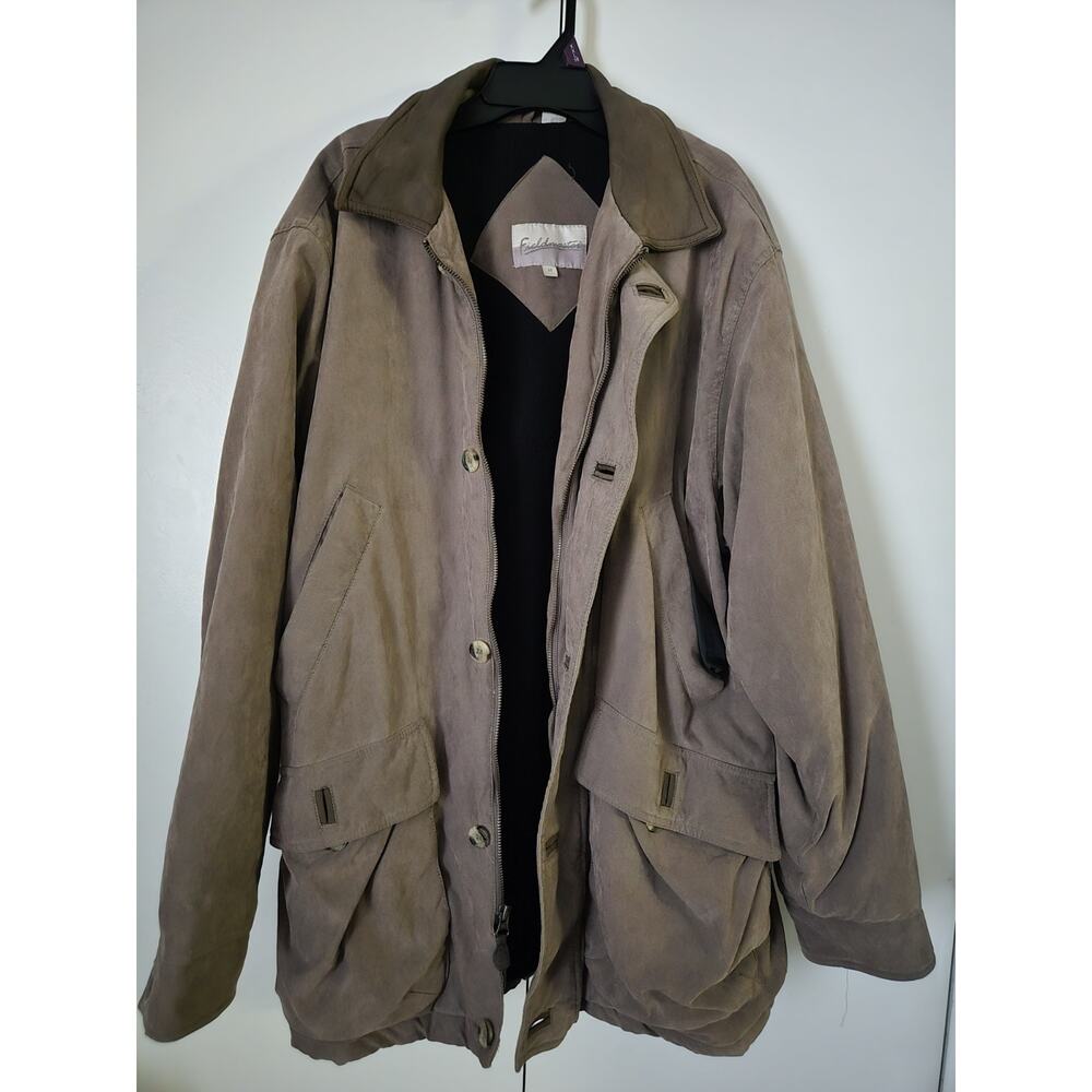VINTAGE SEARS FIELDMASTER Mens Chore Barn Coat Sz M Brown Full Zip Pockets